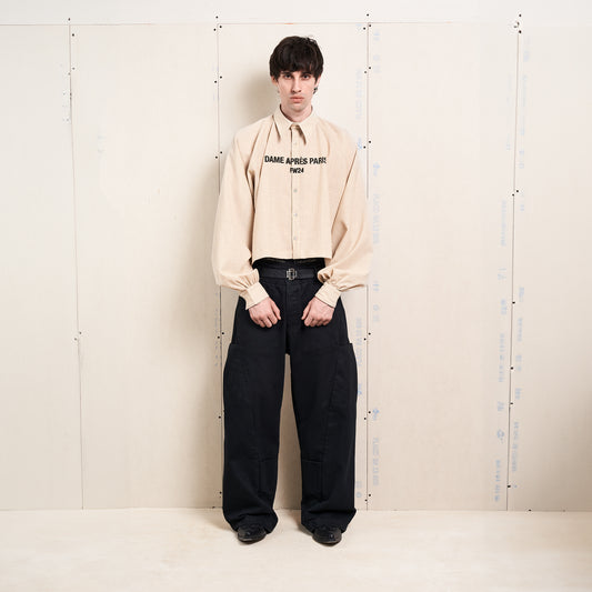 BROWN OXFORD UF SHIRT