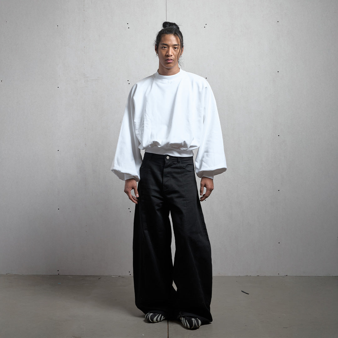 WHITE UF MONOGRAM CREWNECK