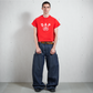 RED DAP RANGLAN BABY TSHIRT
