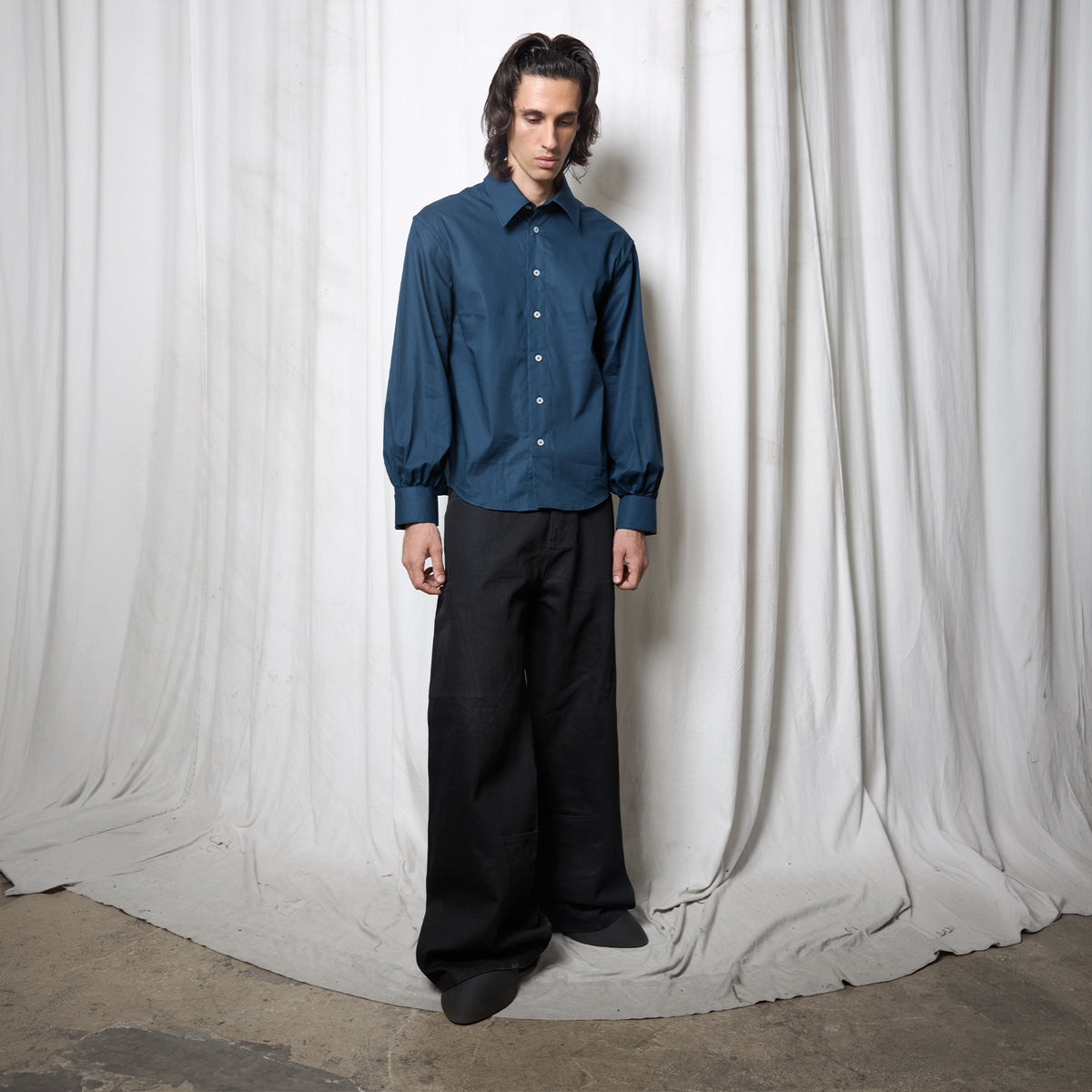 PETROL BLUE TAILOR SHIRT