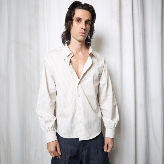WHITE STRIPES TAILOR SHIRT