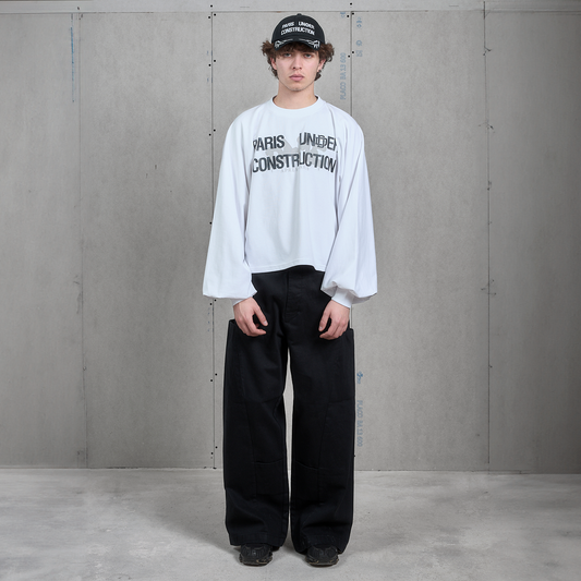 PARIS UNDER CONSTRUCTION WHITE UNIFORM LS TSHIRT