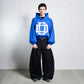 BLUE MONOGRAM ZIPPER
