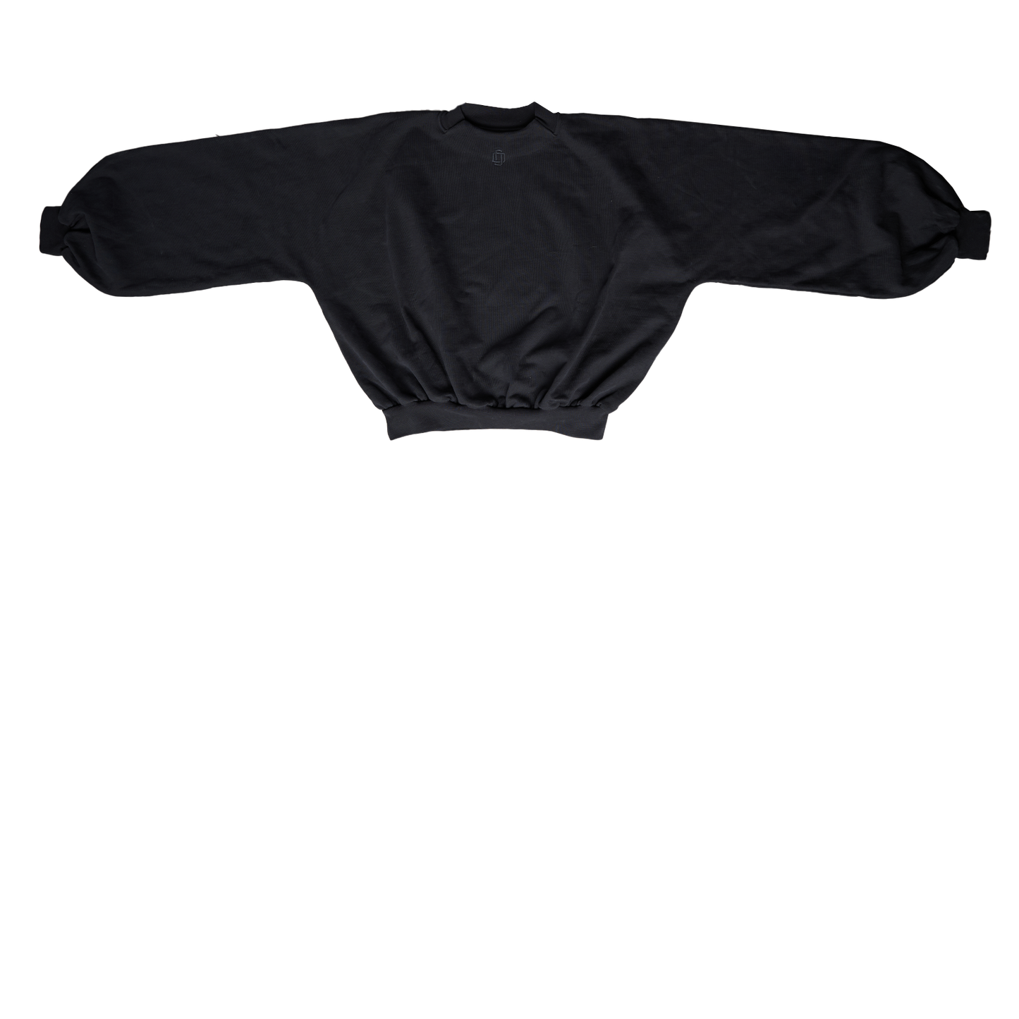 BLACK UF MONOGRAM CREWNECK