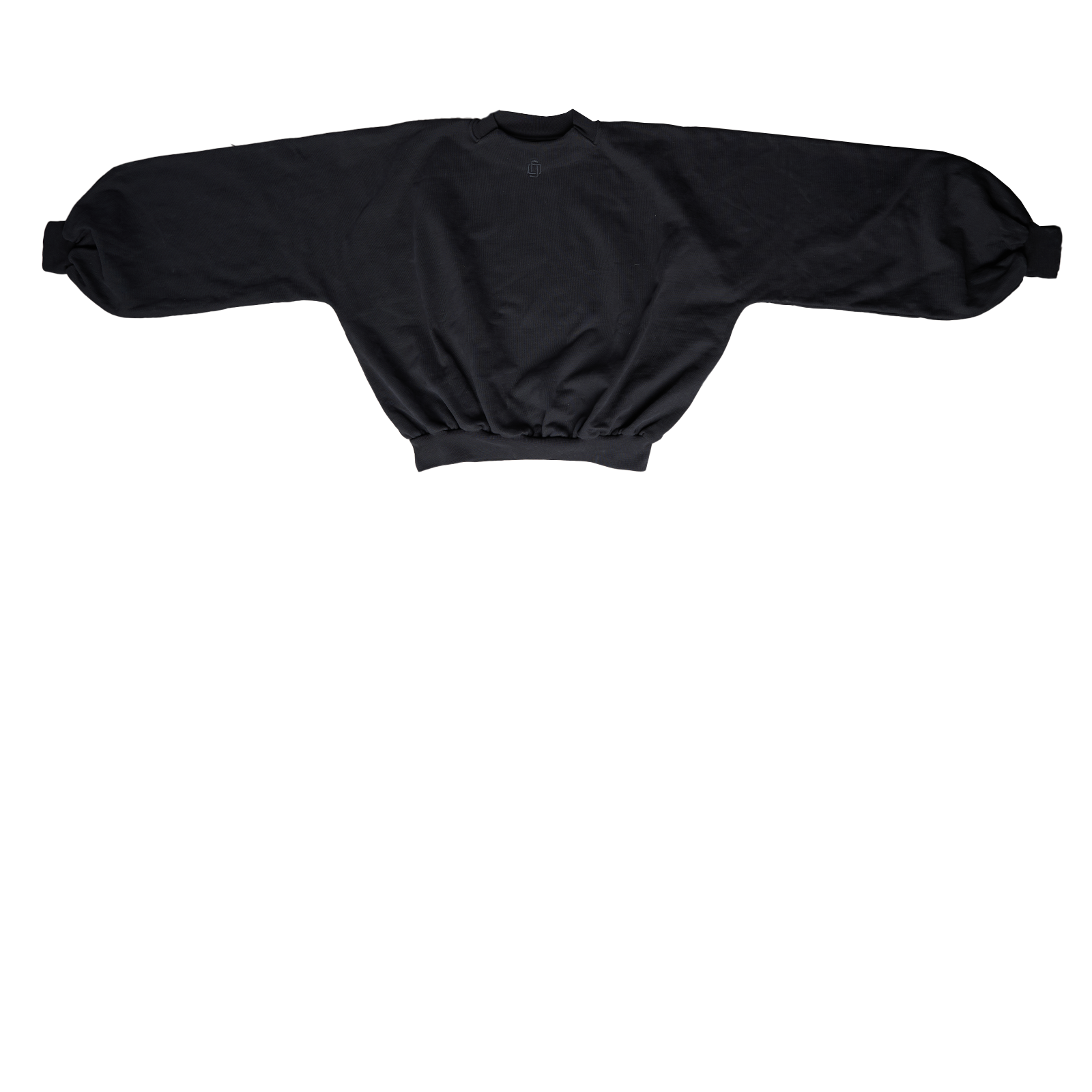 BLACK UF MONOGRAM CREWNECK