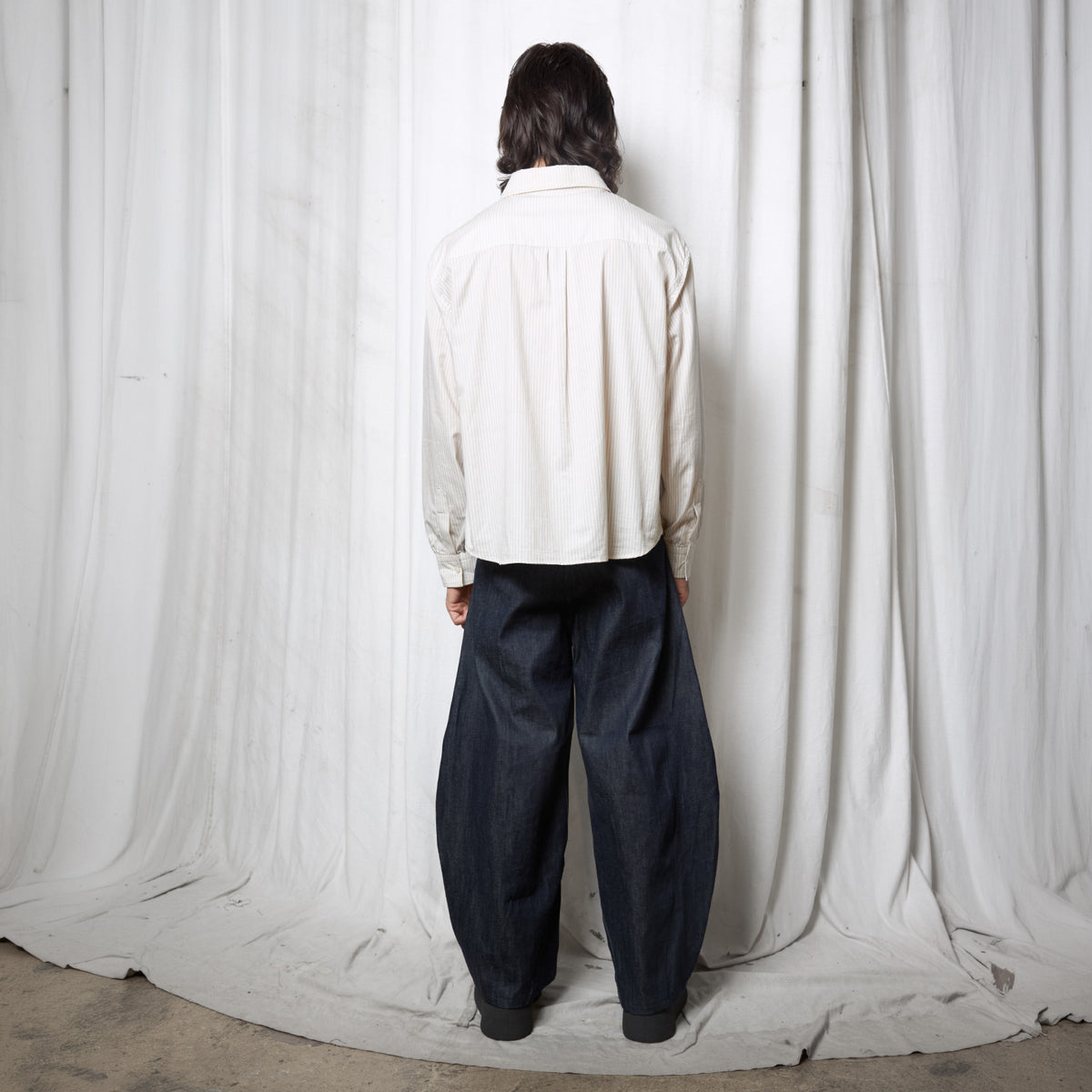 WHITE STRIPES TAILOR SHIRT